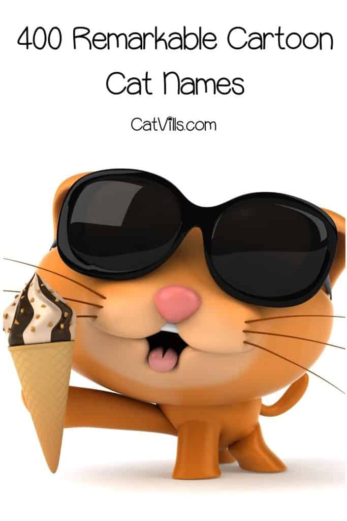 cartoon cat eating ice cream