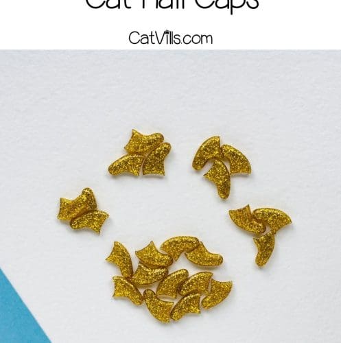 glittery cat nail caps