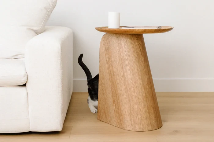 Kona Side Table & Hidden Cat Scratcher